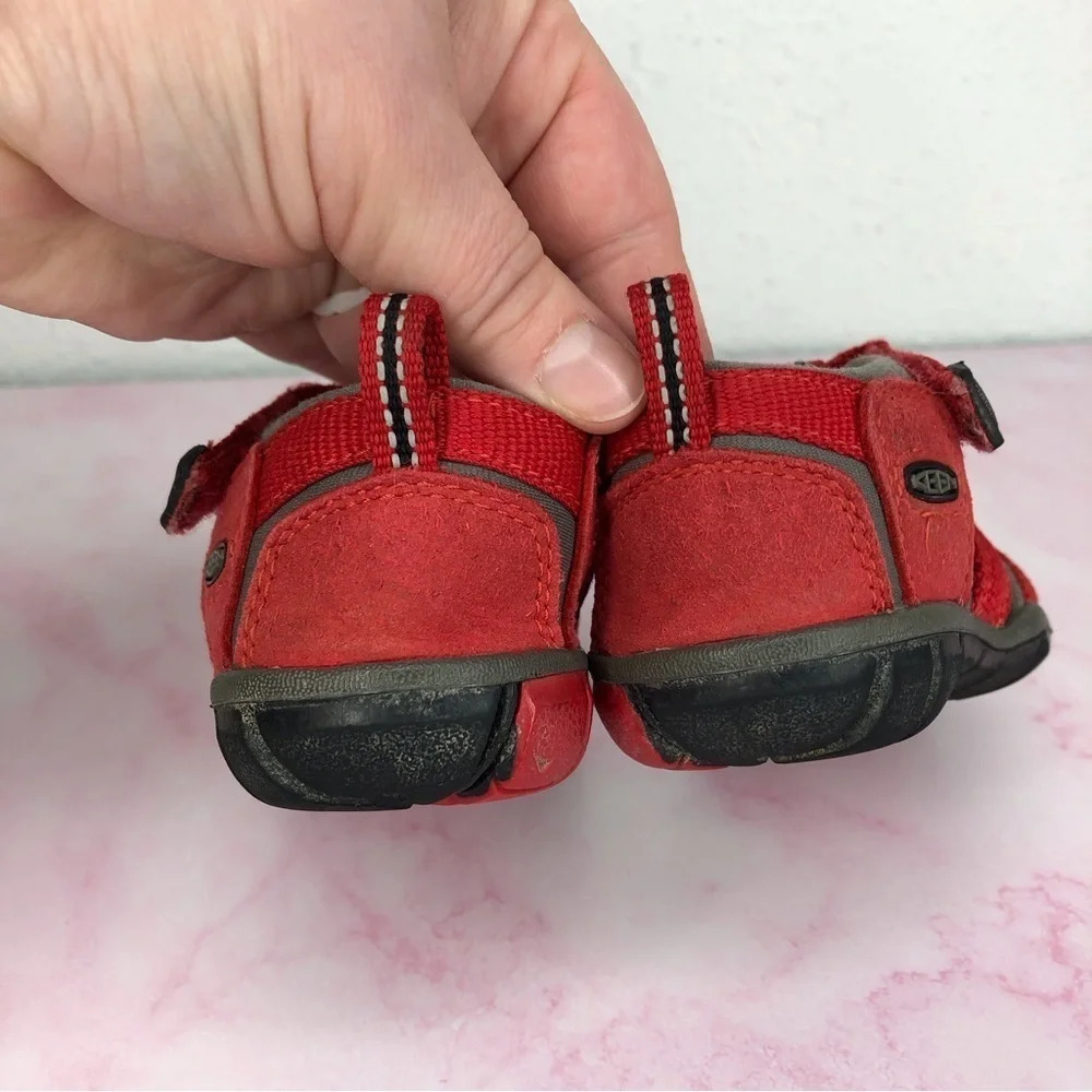 Keen hiking‎ sandals Seacamp red size 5 infant - Picture 6 of 11